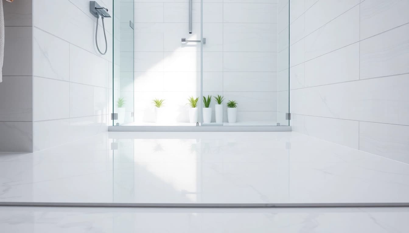 Stylish 800 x 800 shower base in a modern bathroom setting with sleek design features.