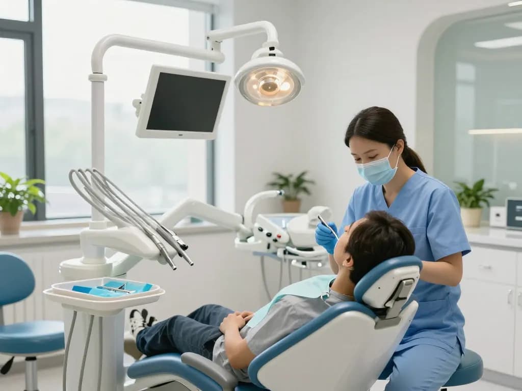 State-of-the-art dental chairs in a modern clinic ensuring patient comfort and care.