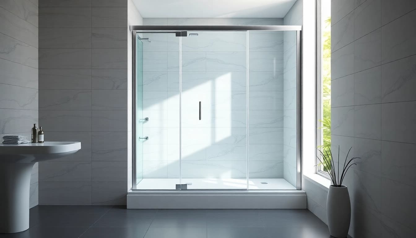 Erleben Sie die sonni Duschkabine 100x100 in einem modernen Badezimmer mit elegantem Design.