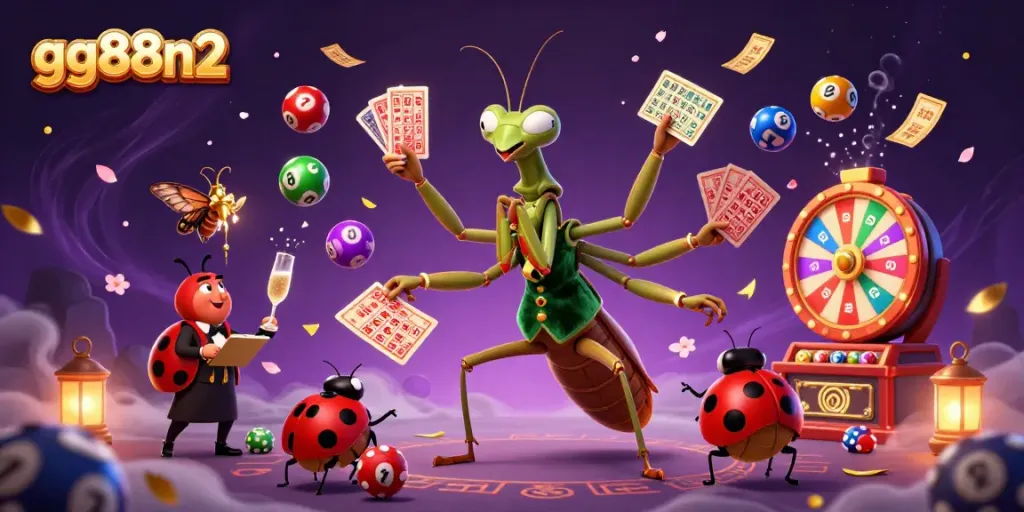 Experience thrilling betting action with gg88n2’s vibrant lottery and casino elements in this captivating 3D illustration.