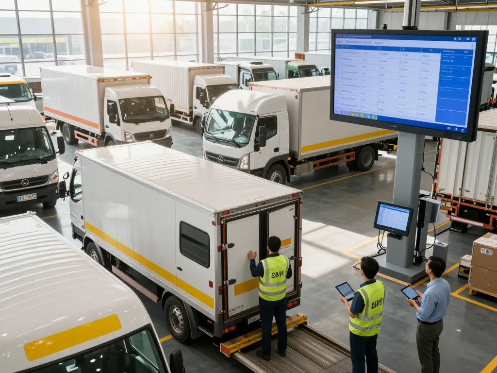 Transport logistics professionals loading vehicles for urgent deliveries, showcasing time-critical solutions.