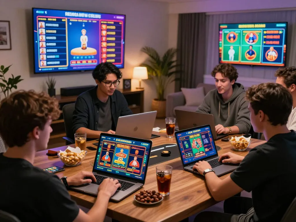 SBOBET88 online betting scene with players engaged in virtual games and live dealers.