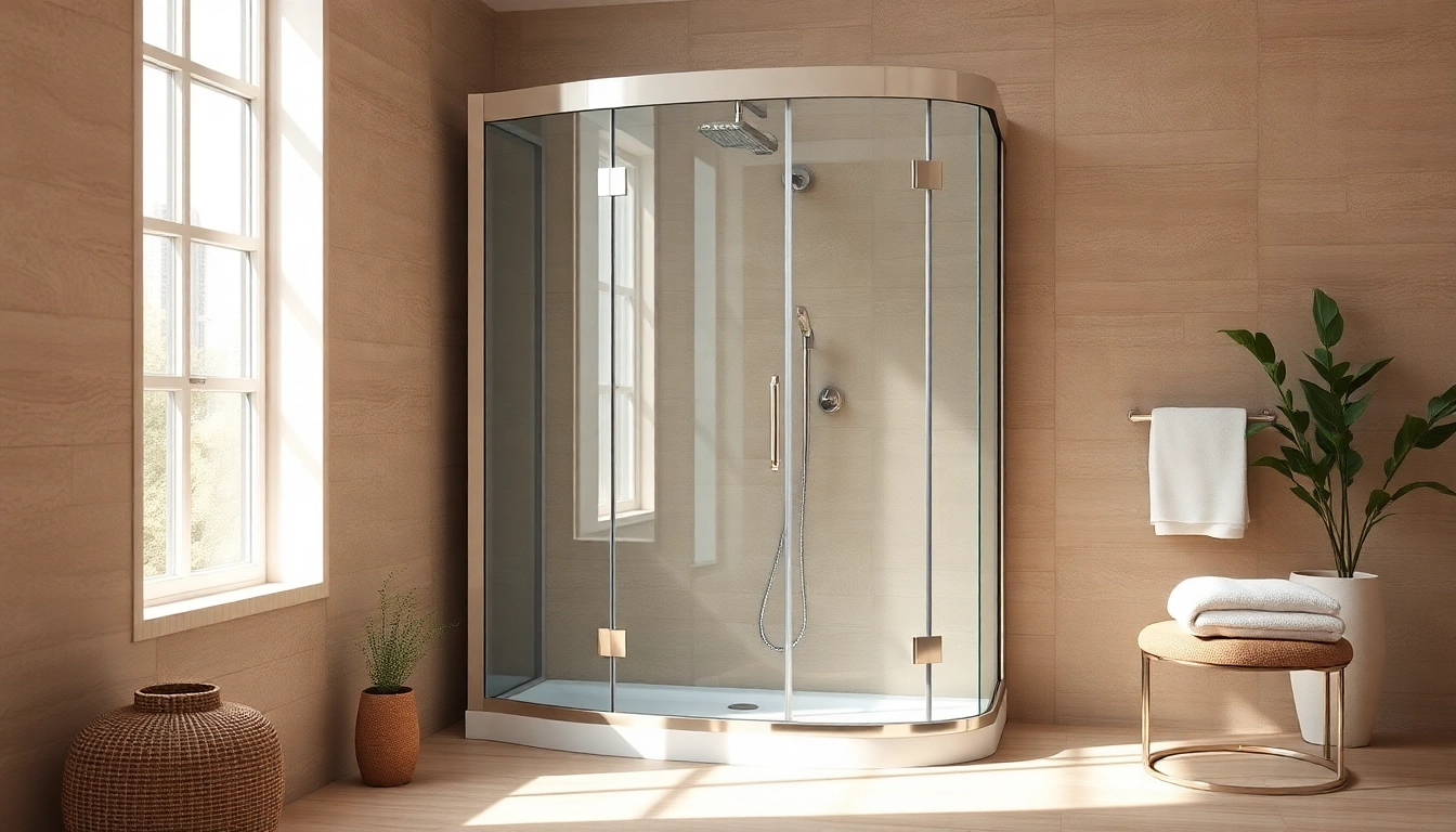 Erleben Sie die sonni Duschkabine in einem modernen Badezimmer mit elegantem Design.