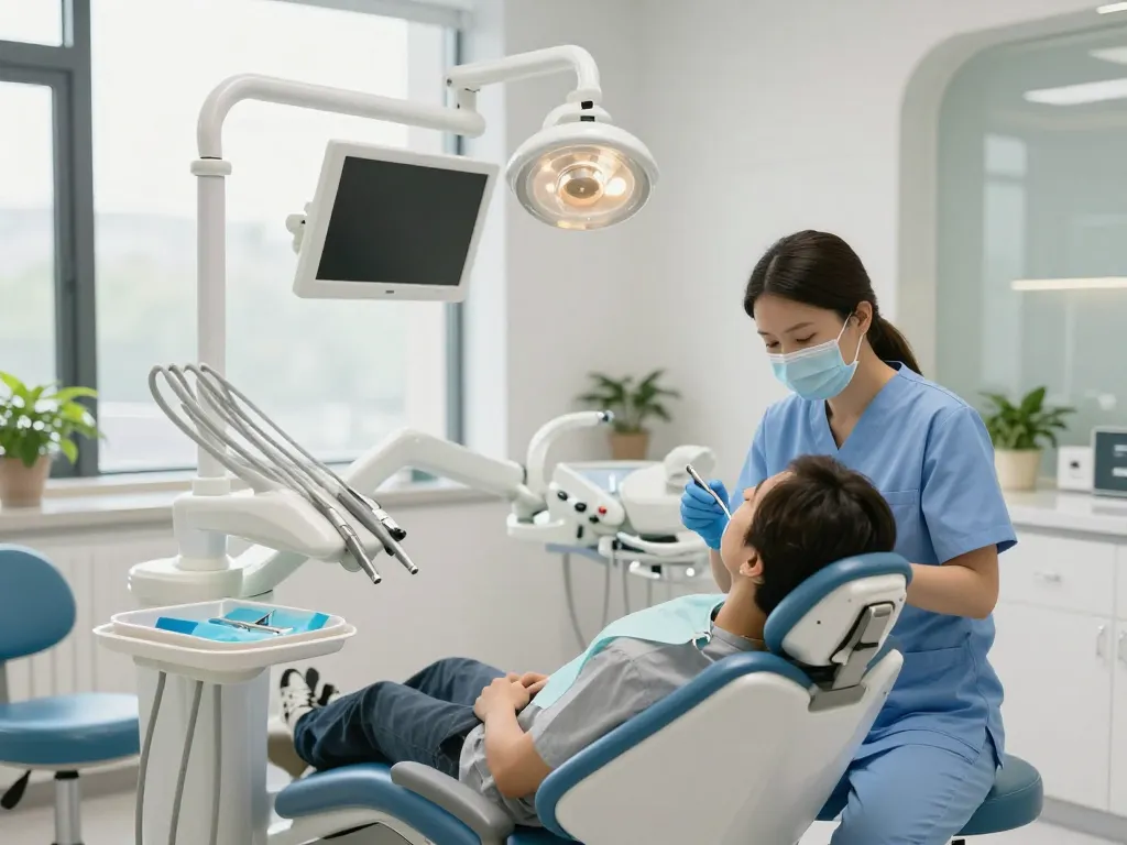 State-of-the-art dental chairs in a modern clinic ensuring patient comfort and care.