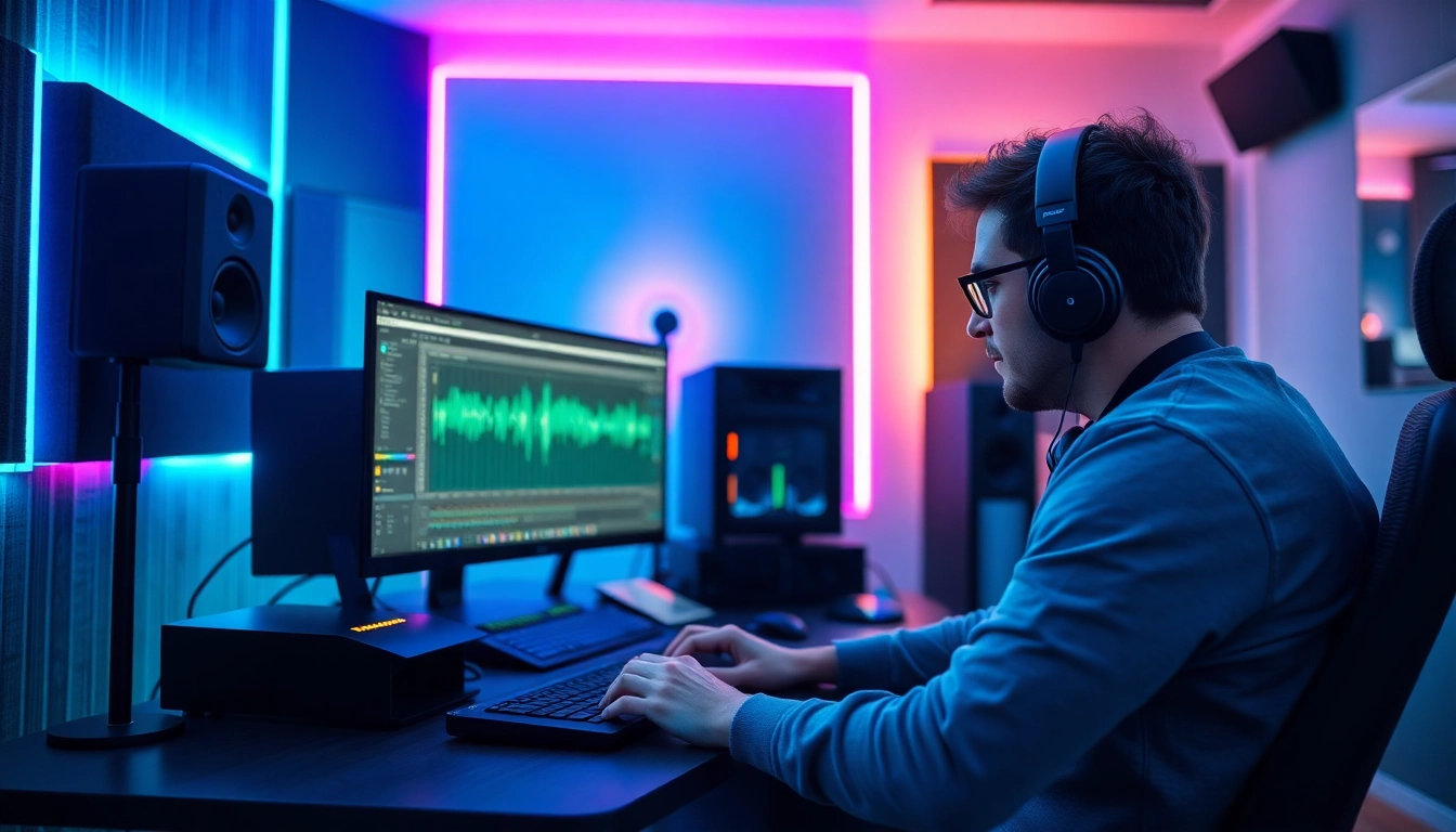 Enhance your tracks with professional online mastering services in a modern studio setting.