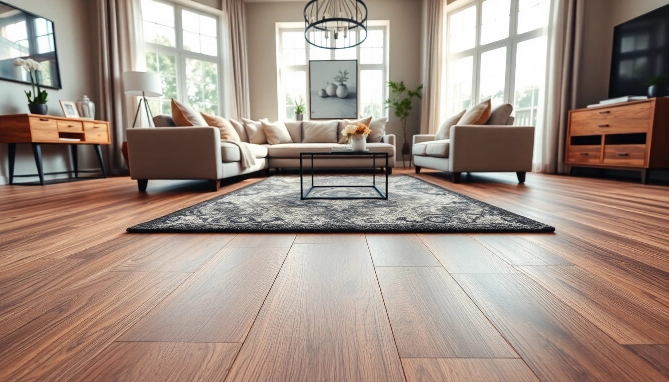 Enhance your home with stylish vinyl plank flooring in a modern living room environment.