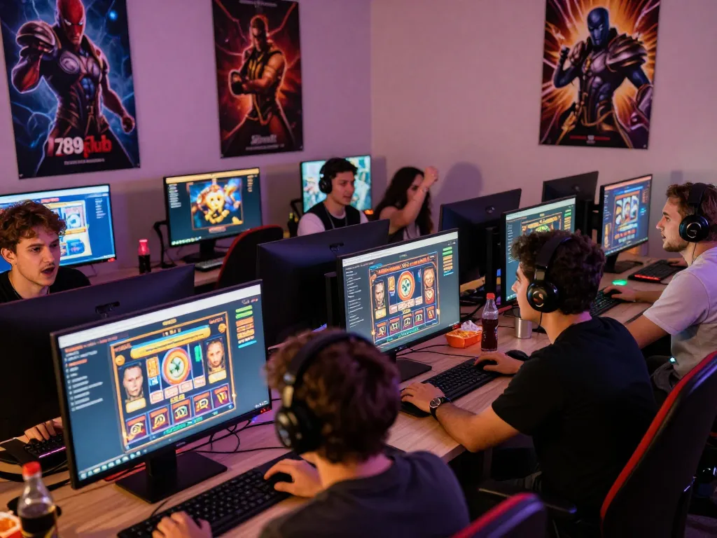 Players enjoying various games on 789club at home with engaging visuals and dynamic atmosphere.