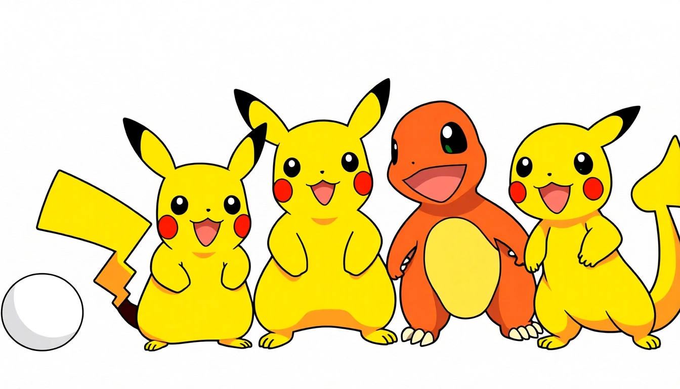 Vibrant Pokémon SVG designs for Cricut crafts featuring Pikachu and Charmander.