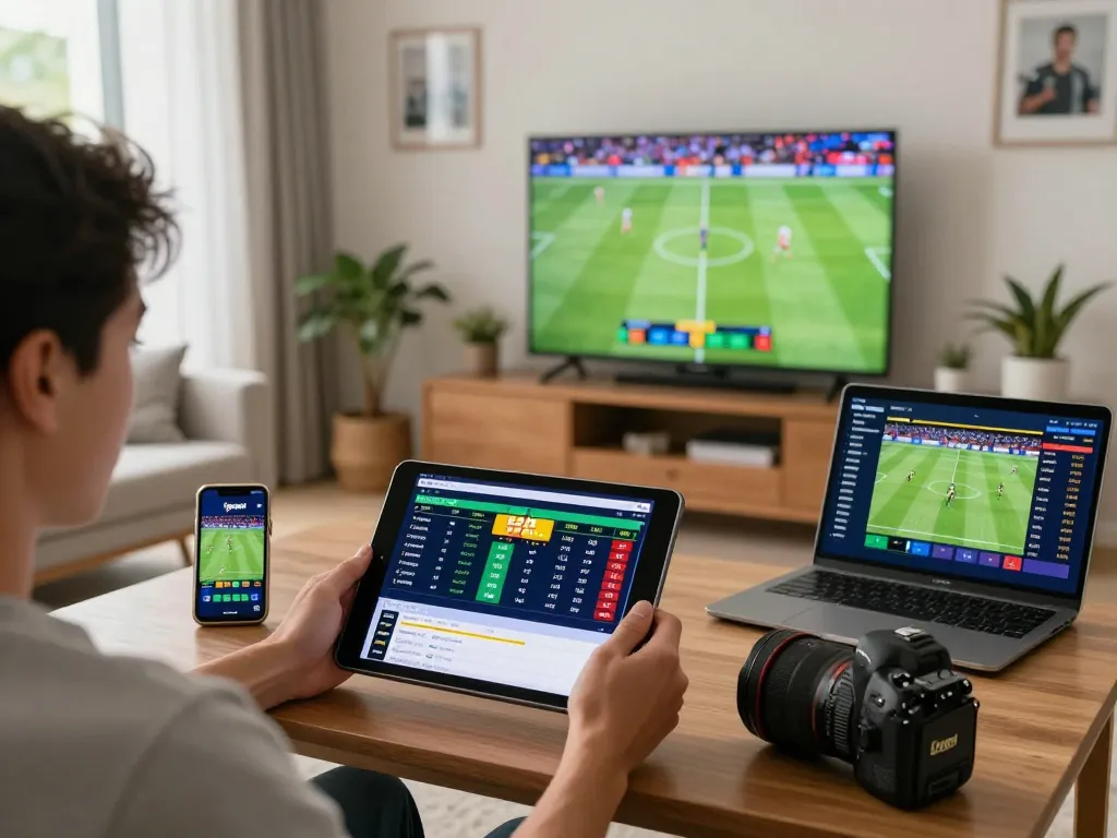 Engaging user on 1gom betting platform, real-time stats and live match updates.