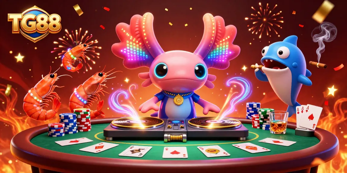 Experience the thrill of TG88 gaming with vibrant characters and dynamic casino action.