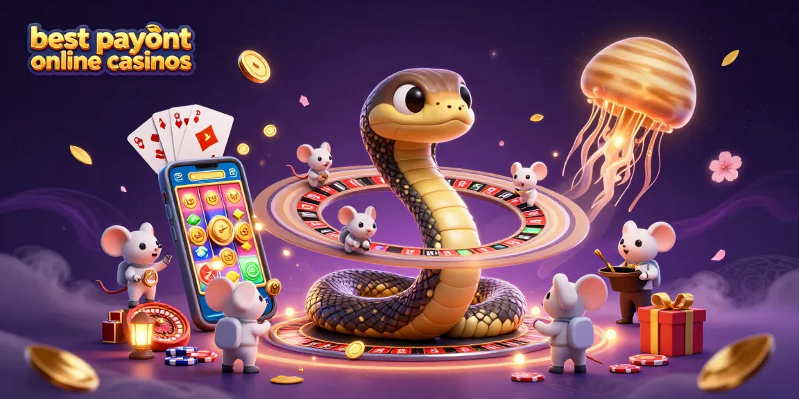 Engage with the best payout online casinos through a vibrant cosmic casino scene with fun characters.