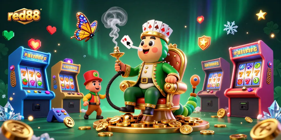 Experience thrilling gameplay at red88 with joyful 3D characters in a vibrant casino setting.